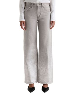 Adria Low Rise Wide Leg Jeans in Silver Myst
