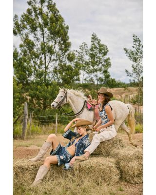 Chrissy Embroidered Shirt Swim Cover-Up