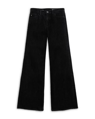 Mid Rise Flocked Velvet Pinstripe Wide Leg Jeans in Dress It Up