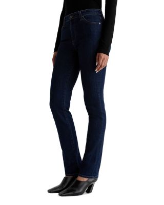 Mari Extended Mid Rise Slim Straight Jeans in Modern Indigo
