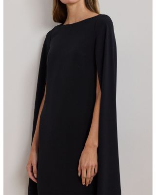 Cape Georgette Cocktail Dress