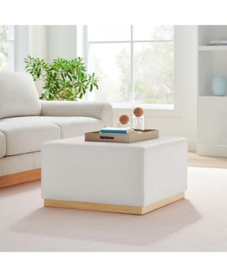  Tilden Large 28" Square Performance Velvet Upholstered Ottoman