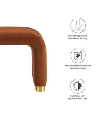 Koda Performance Velvet Waterfall Stool