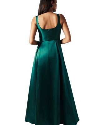 Scoop Neck Maxi Twill Bridesmaids Dress