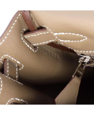 Kelly 25 Handbag Grey Swift with Palladium Hardware