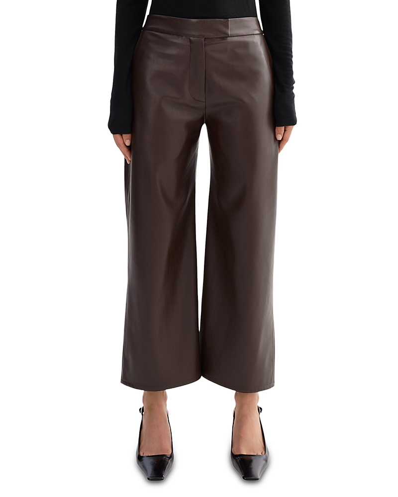Lamarque Ladies Faux Leather Pants In Brown