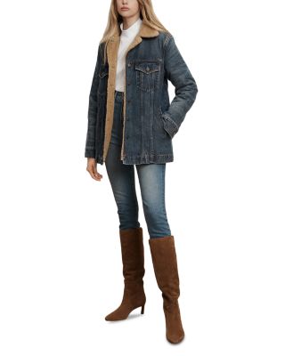 Donna Sherpa Lined Denim Jacket