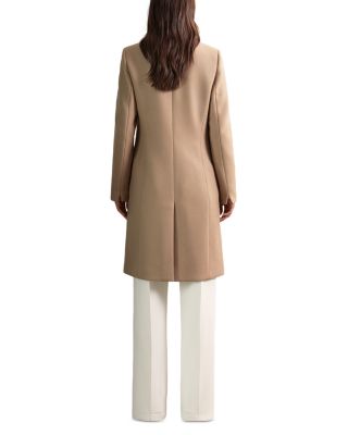 Wool Blend Mid Length Coat