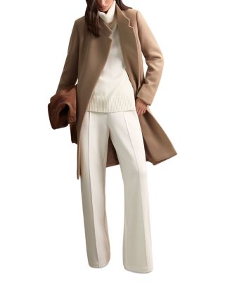 Petites Wool Blend Mid Length Coat