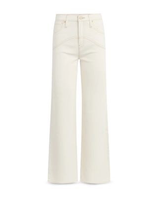 Rosie High Rise Wide Leg Ankle Jeans in Ecru
