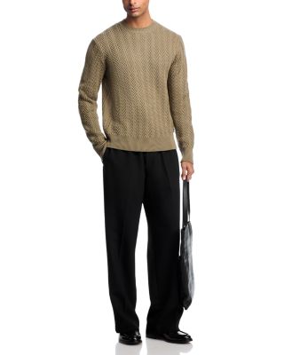 Hitalo Textured Crewneck Sweater