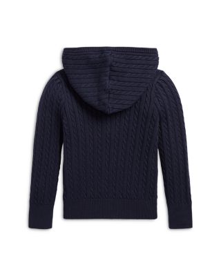 Girls' Mini Cable Cotton Full Zip Hoodie - Big Kid, Little Kid