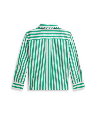 Girls' Striped Cotton Poplin Boxy Shirt - Little Kid