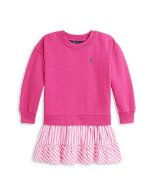Girls' Striped Skirt Loopback Fleece Dress - Big Kid, Little Kid