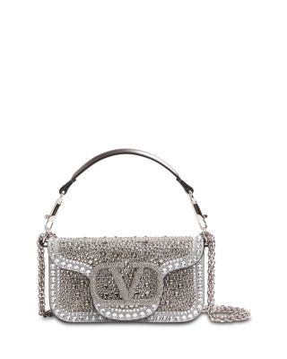 Small Locò VLogo Rhinestone Shoulder Bag
