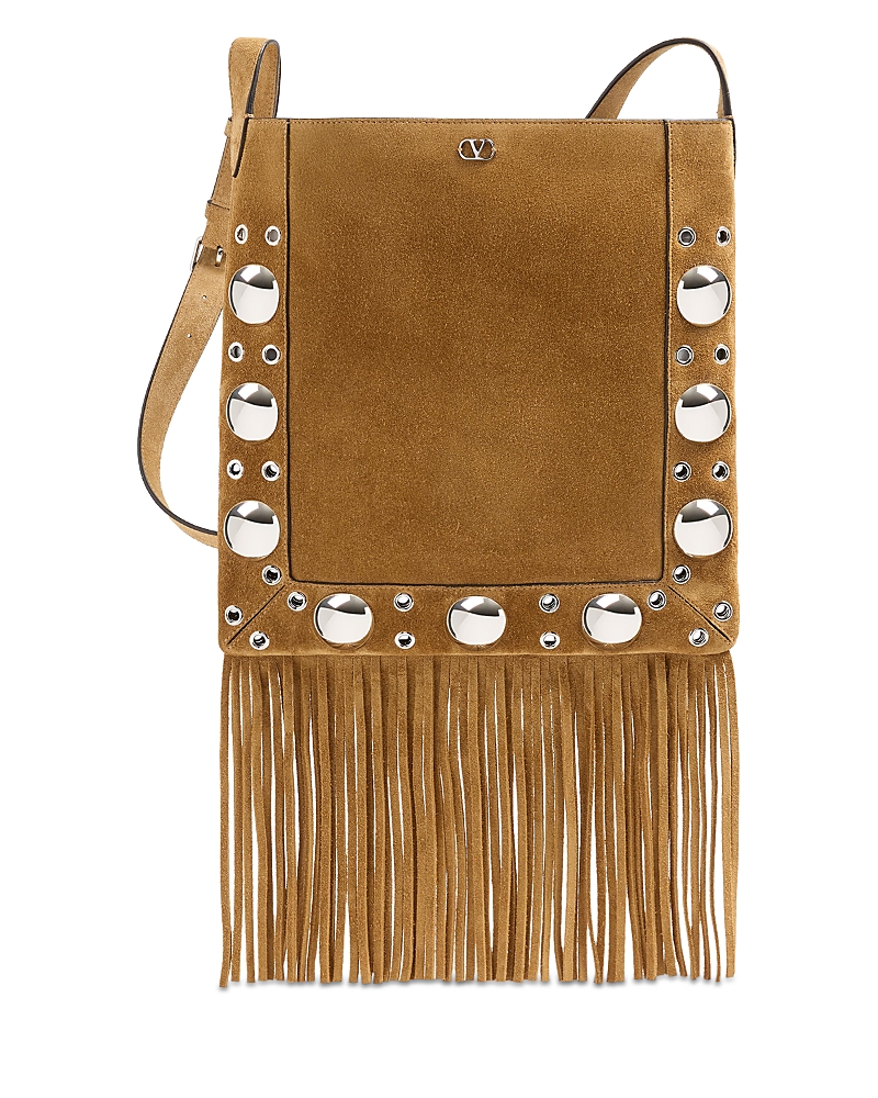 Valentino Garavani Nellcote Suede Fringe Convertible Shoulder Bag