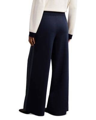 Samson Knitted Wide Leg Side Stripe Trousers
