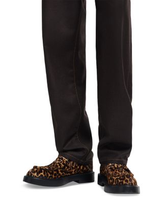 Denim Effect Wool Pants