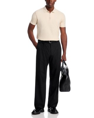 Regular Fit Zip Front Polo Shirt
