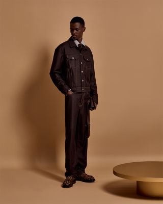 Denim Effect Wool Jacket