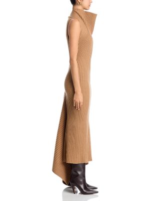 Draped Ribbed Dress