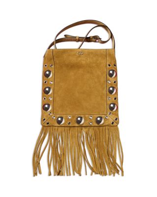 Nellc&ocirc;te VLogo Fringe Shoulder Tote Bag in Suede