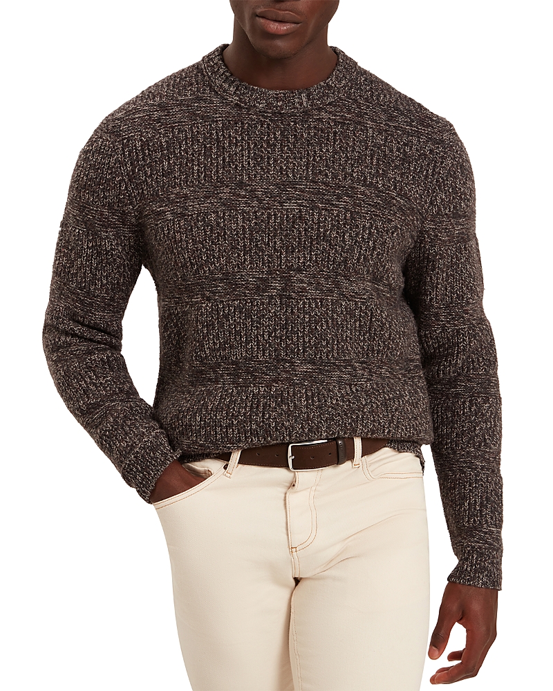 Ted Baker Morven Twist Stitch Crewneck Sweater In Brown