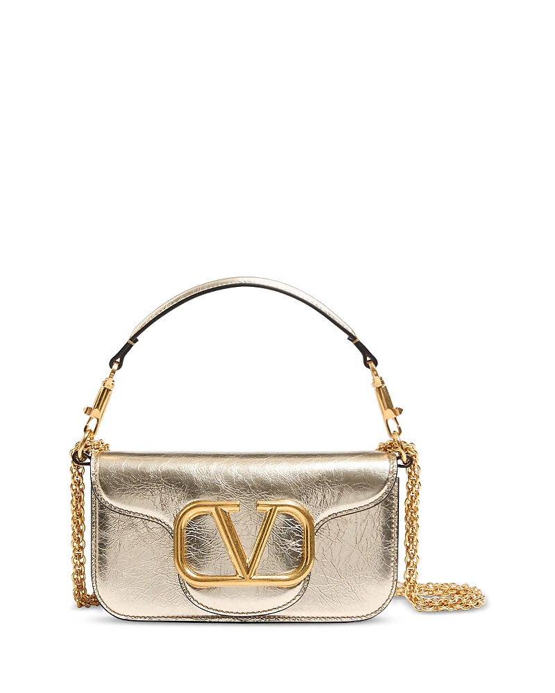 Valentino Garavani Loco Small Metallic VLogo Shoulder Bag