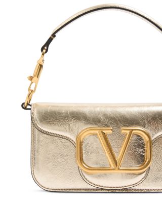 Locò Small Metallic VLogo Shoulder Bag