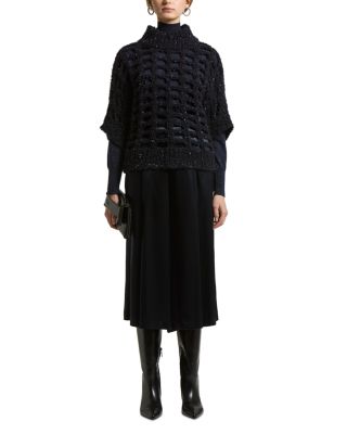 Knitted Mock Neck Sweater