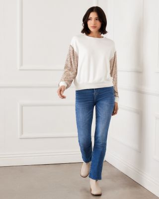 Sequinned Sleeve Sweater