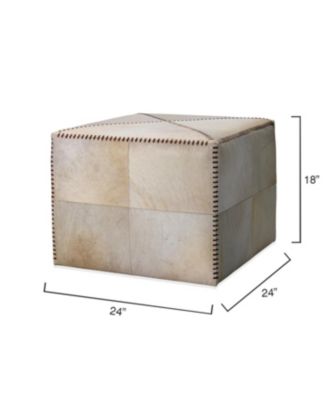 Hair on Hide Ottoman