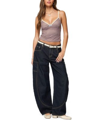 Bettie Contrast Gingham Tank Top