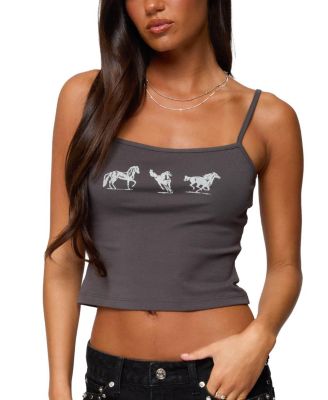Edikted Wild Horses Graphic Tank Top