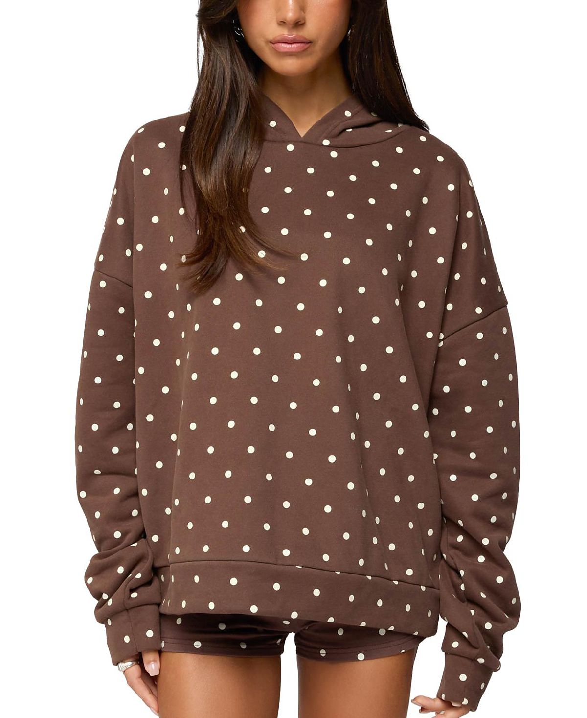 Edikted Chelsie Polka Dot Hoodie