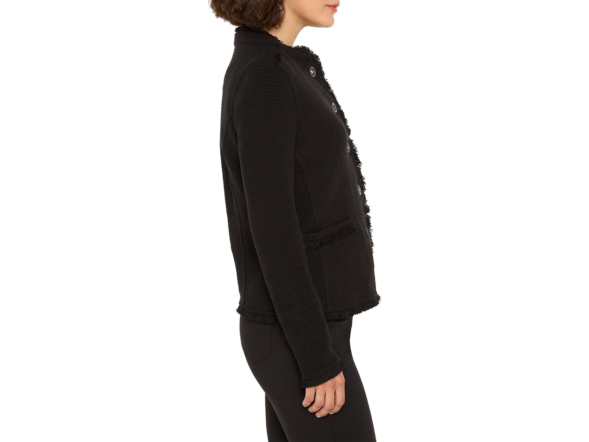 Fringe Trim Military Jacket — Image 4