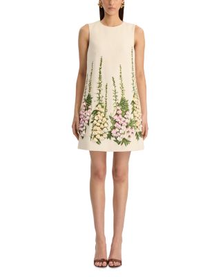 Embroidered Foxglove Sleeveless Dress