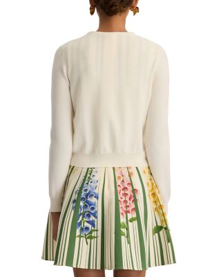 Wool Embroidered Foxglove Cardigan