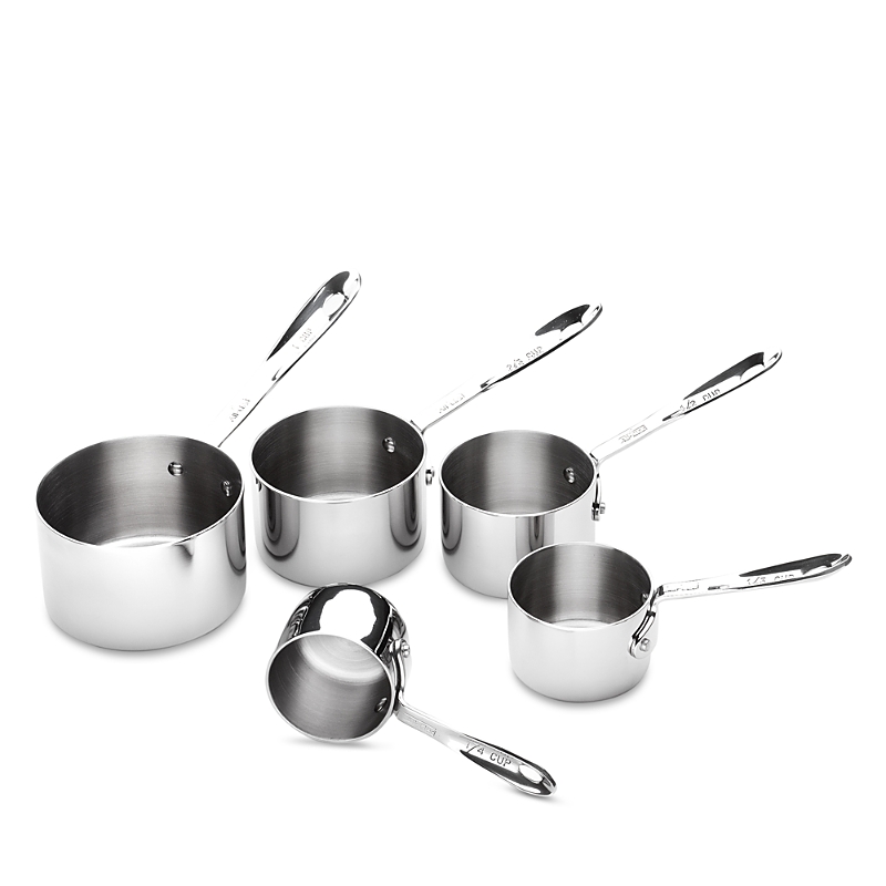 All-clad All Clad Stainless Steel 5 Piece Measuring Cup Set In Silver