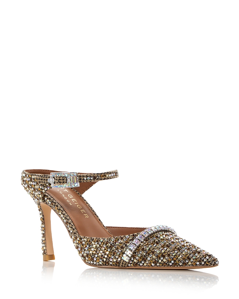 Kurt Geiger Women's Strass Embellished Pointed Mule Pumps In Brown