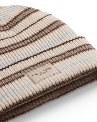 Blake Multi Stripe Knit Wool Blend Beanie