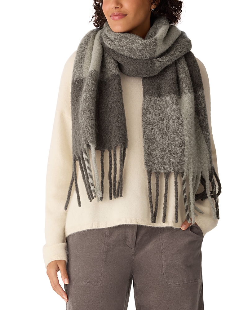 Eileen Fisher Boucle Cloud Scarf In Gray