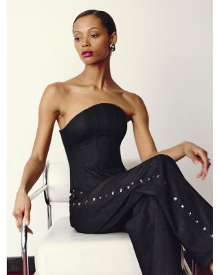 Kaylen Soft Curve High Rise Jeans in Eternity Embellished