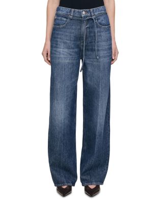 Casie Aura Mid Rise Wide Leg Jeans in Space Blue