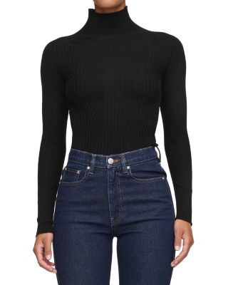 Rib Knit Turtleneck Sweater