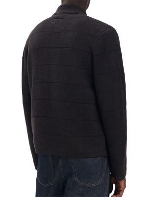 Melrose Window Pane Full Zip Sweater 