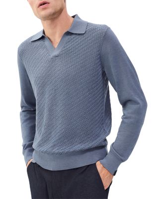 Charles Long Sleeve Wool Polo Sweater