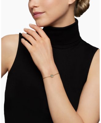 Cable Collectibles&reg; Evil Eye Bracelet in 18K Yellow Gold with Pav&eacute; Sapphires and Diamonds, 2mm