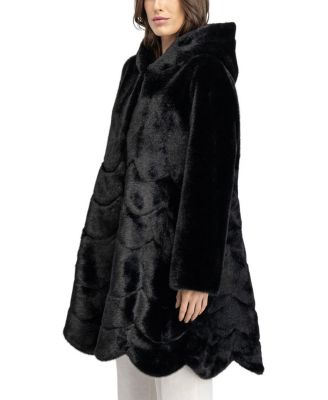 Faux Fur Mink Reversible Parka Coat