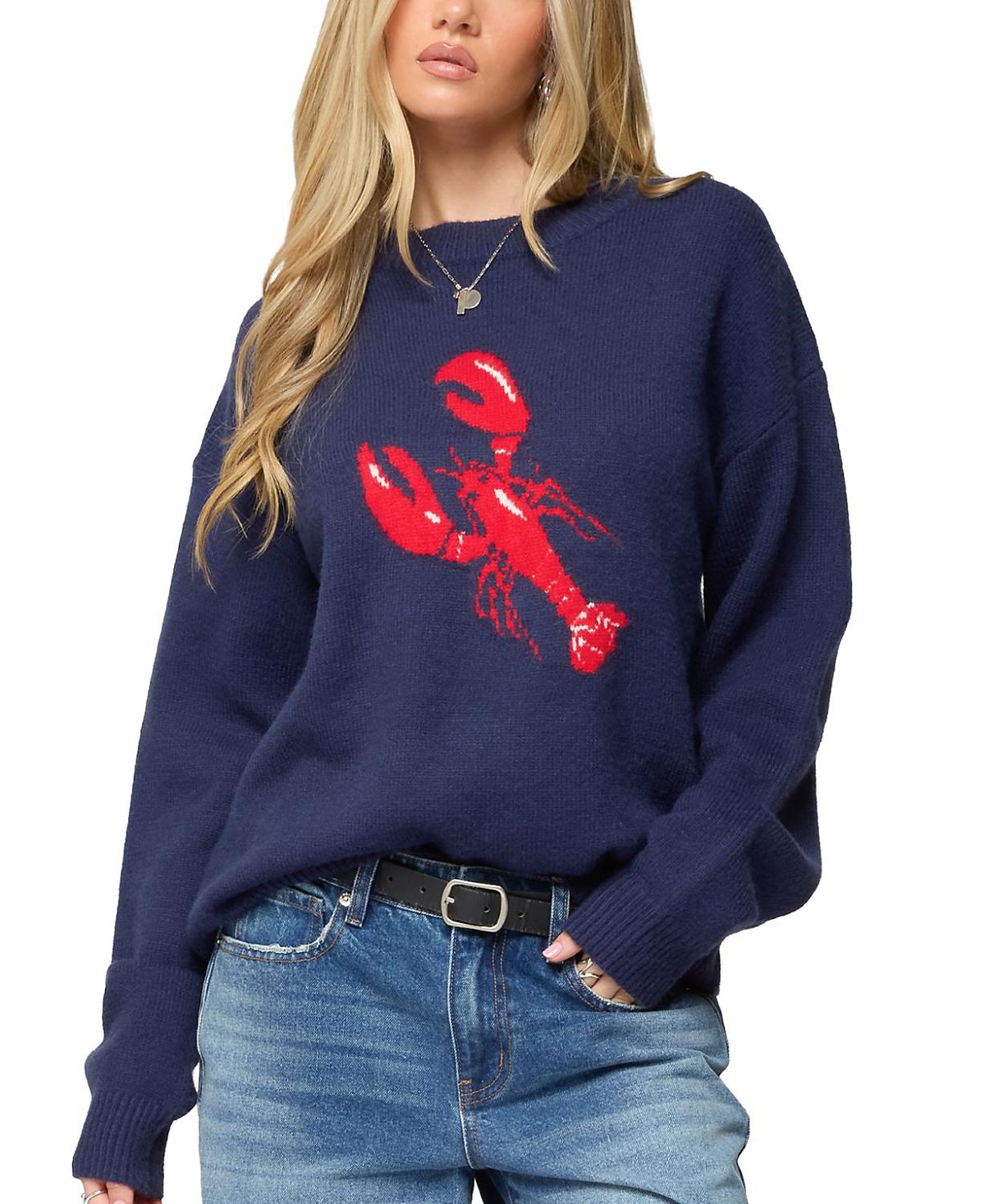 Edikted Don't Be Shellfish Knit Sweater